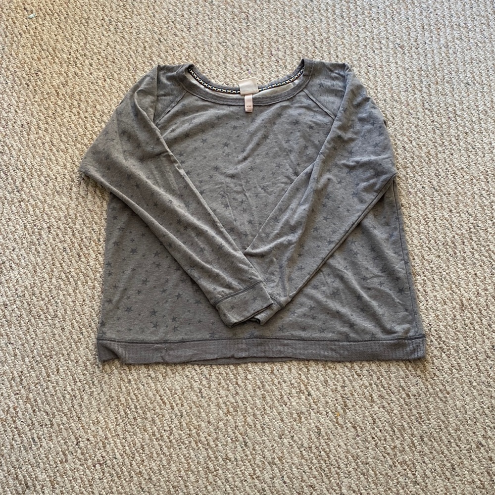 Wicked soft star sweatshirt with scoop neck